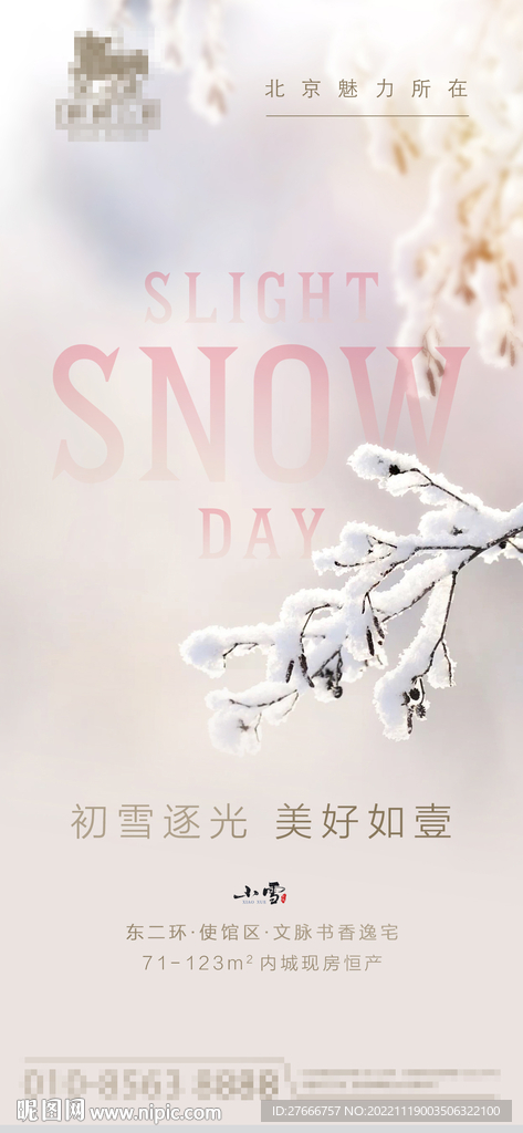 地产项目小雪节气刷屏海报