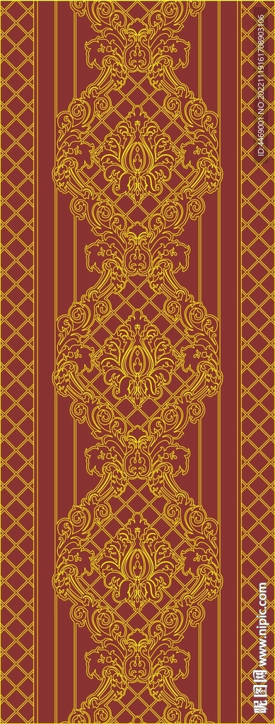 欧式花纹背景墙