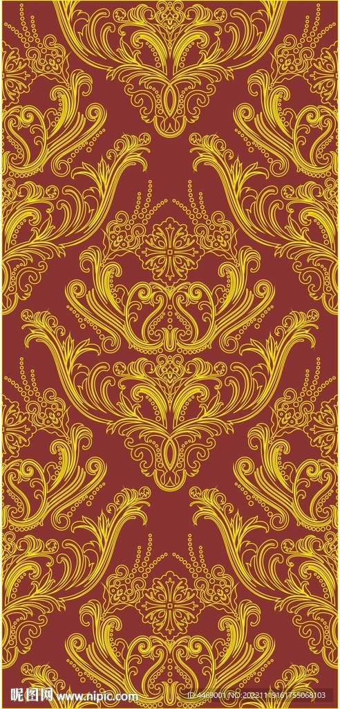 欧式花纹背景墙