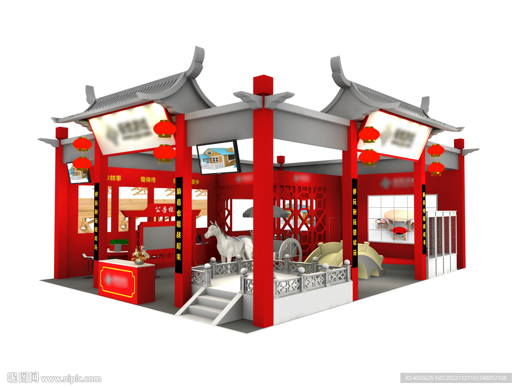  中式展览3d模型