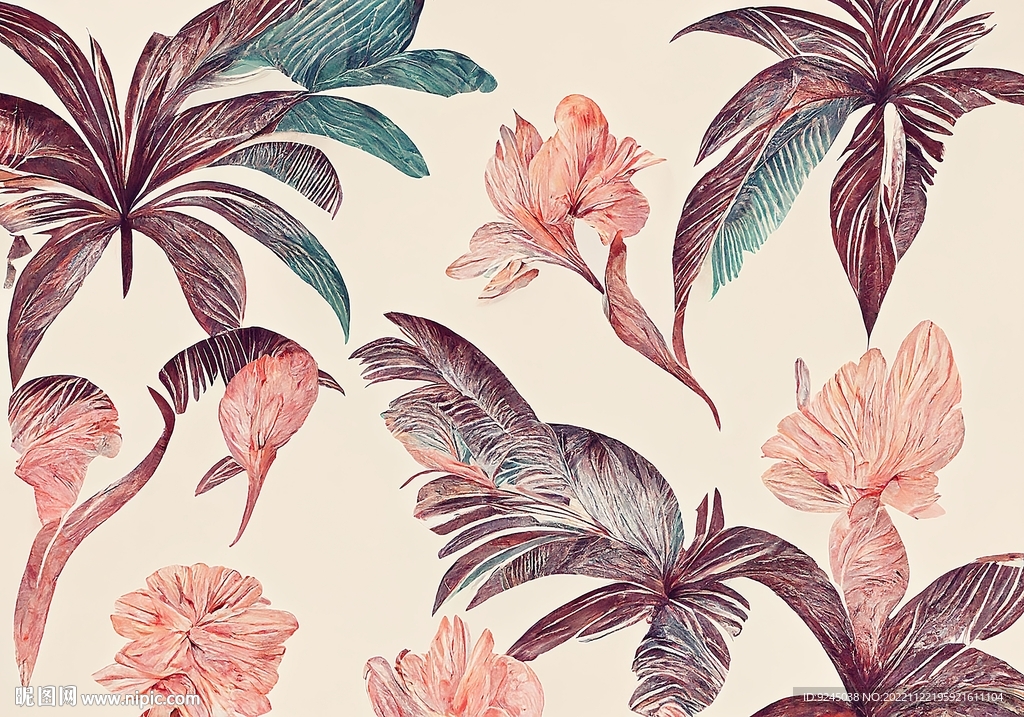 现代北欧轻奢花纹卧室地毯地垫