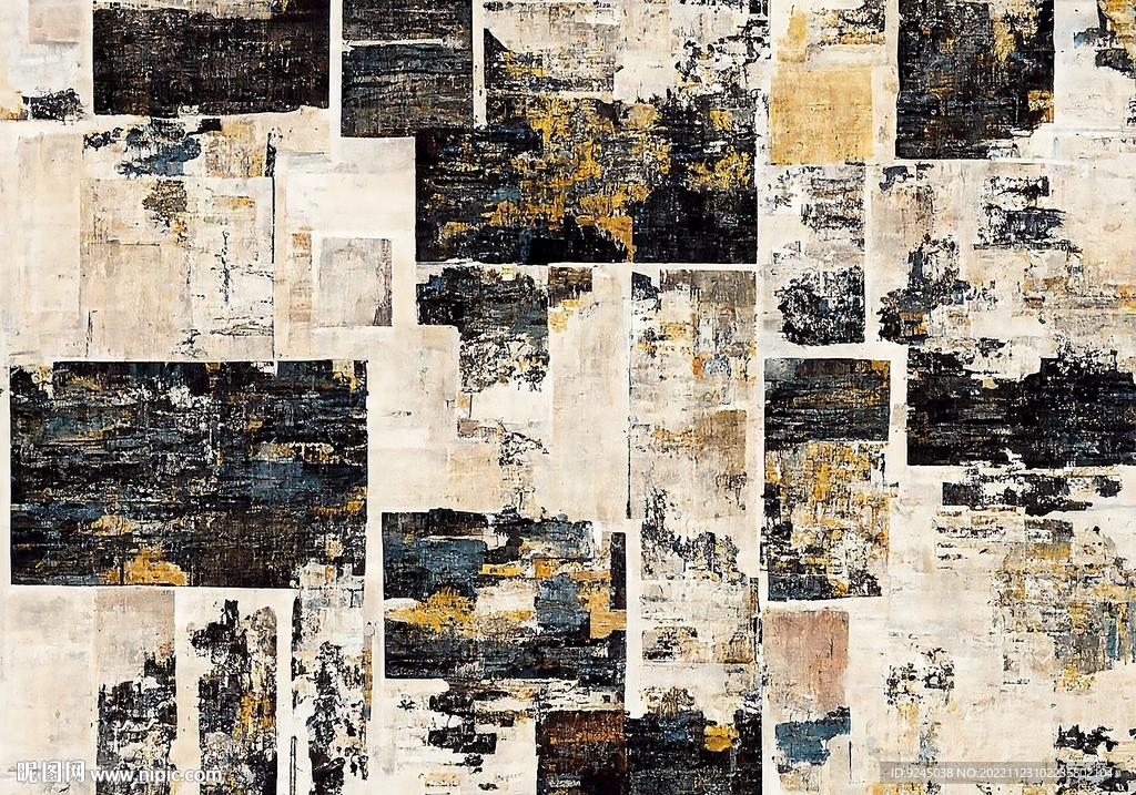 现代轻奢灰色几何客厅地毯地垫