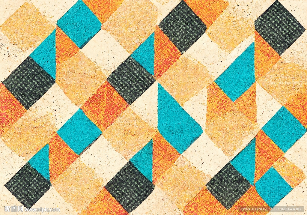 现代轻奢极简几何客厅地毯地垫