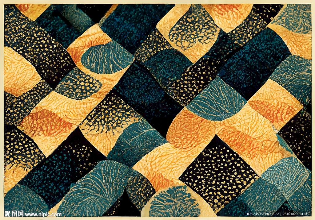 现代轻奢极简几何客厅地毯地垫