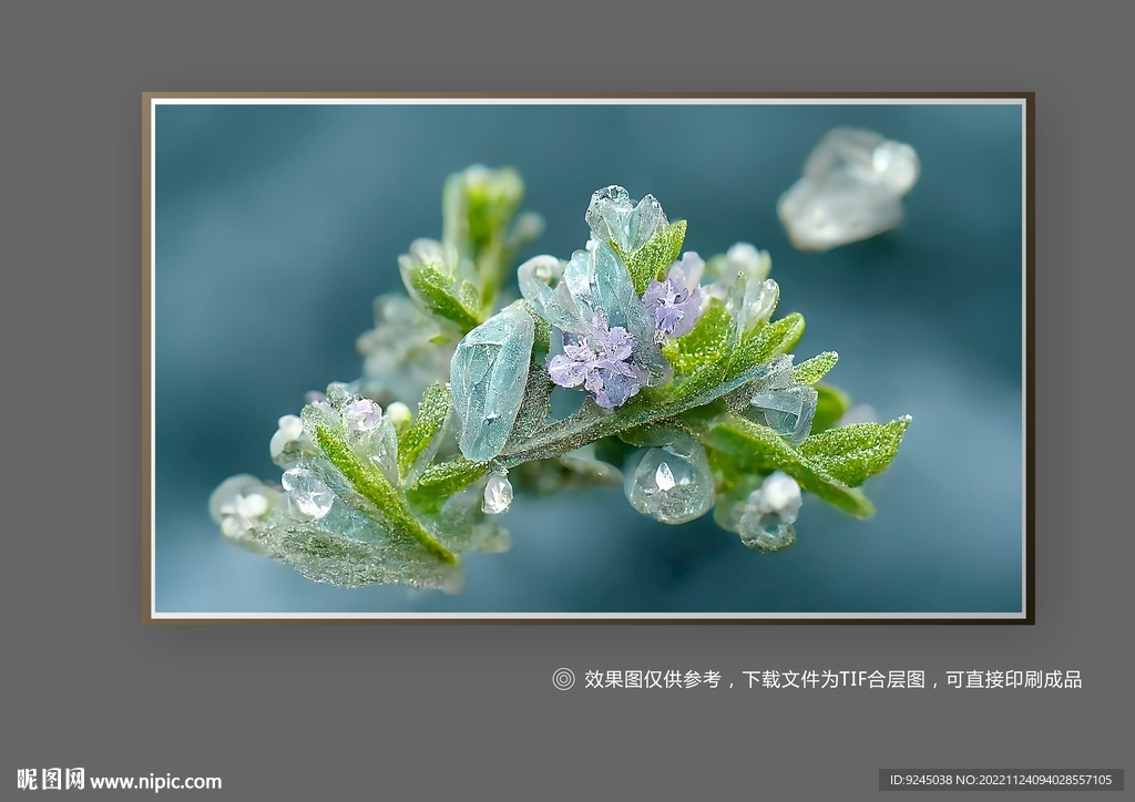 白色唯美抽象立体花朵装饰画