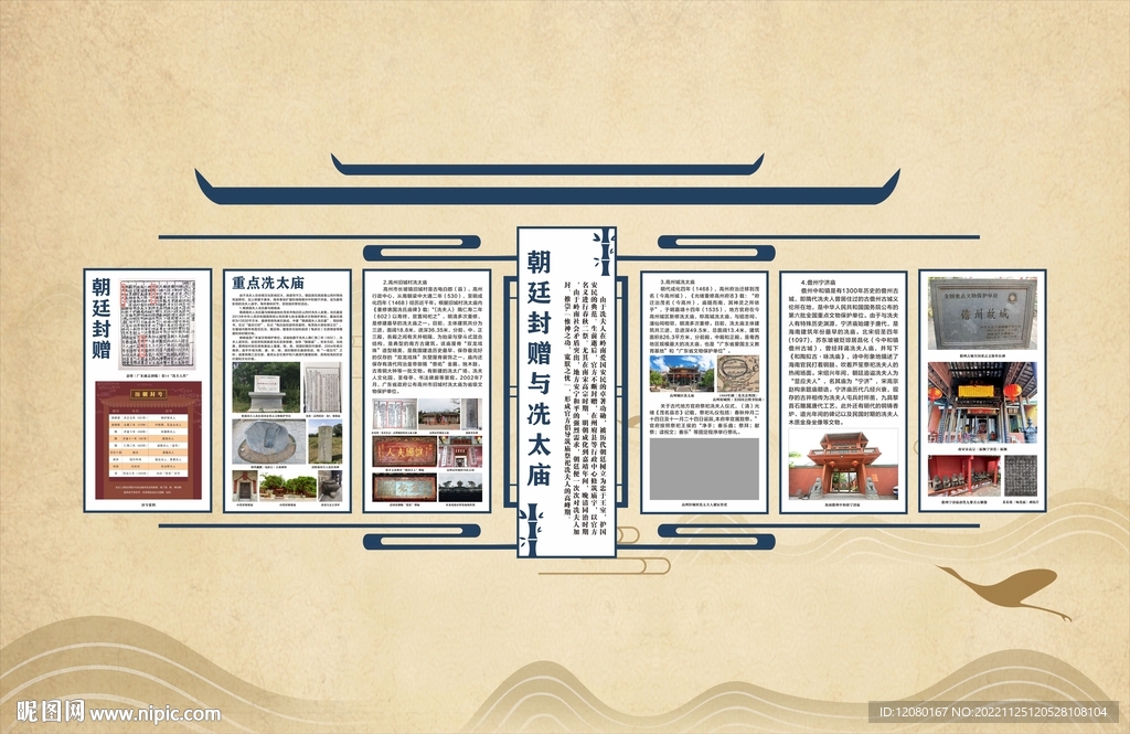 冼夫人历史朝廷封赠与冼太祖庙图