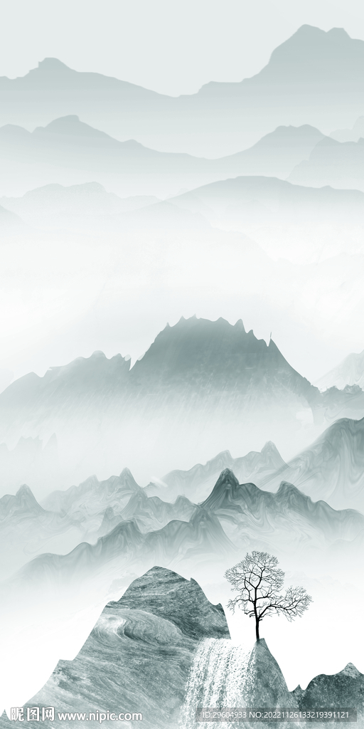 大气 山水风景玄关 TIf分层