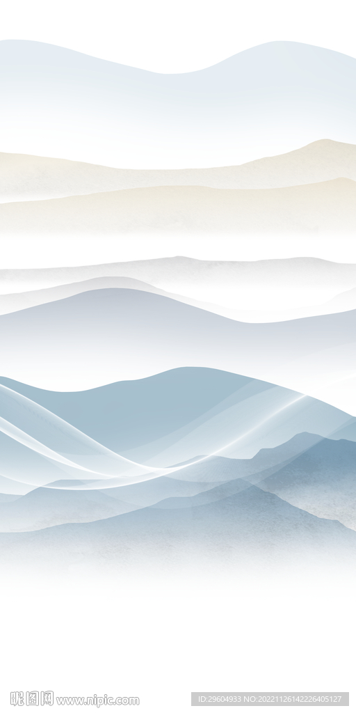 蓝色 极简高清玄关 TIf分层