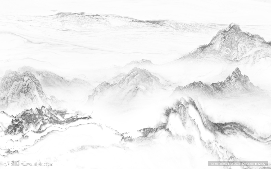 大气 高雅现代山水 Tif分层