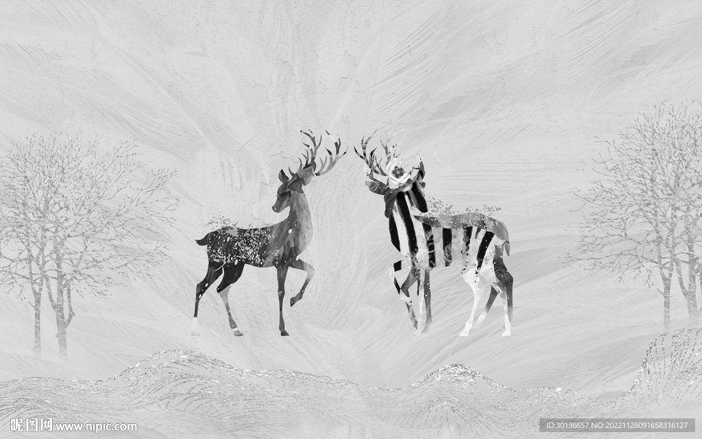 爆款 高端装饰新画 TIF分层