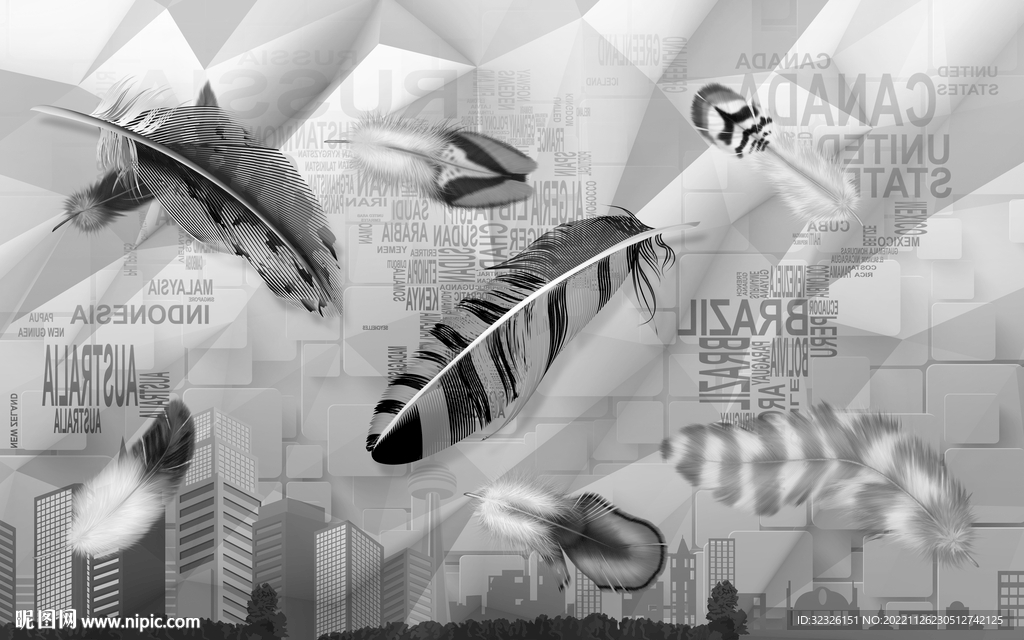 极简 高档新无框画 TIF分层