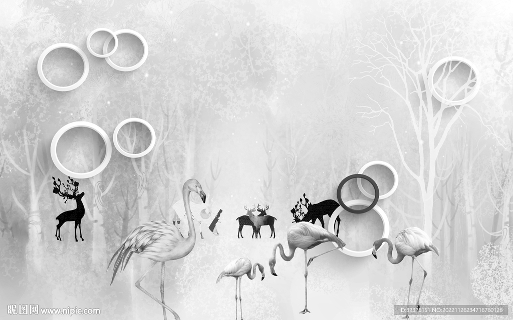 高清 高档新无框画 TIF分层