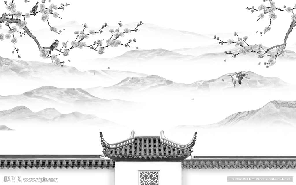 现代 意境新款山水 Tif分层