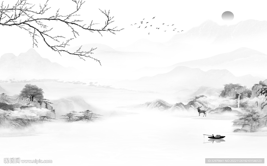 爆款 意境新款山水 Tif分层