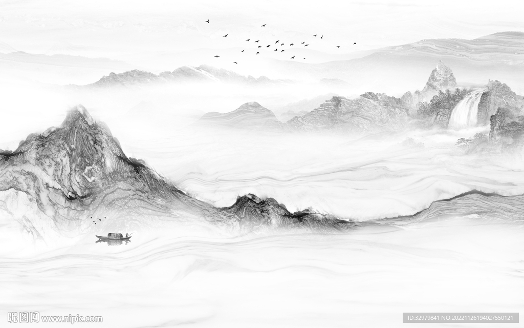 现代 新款最新山水 Tif分层