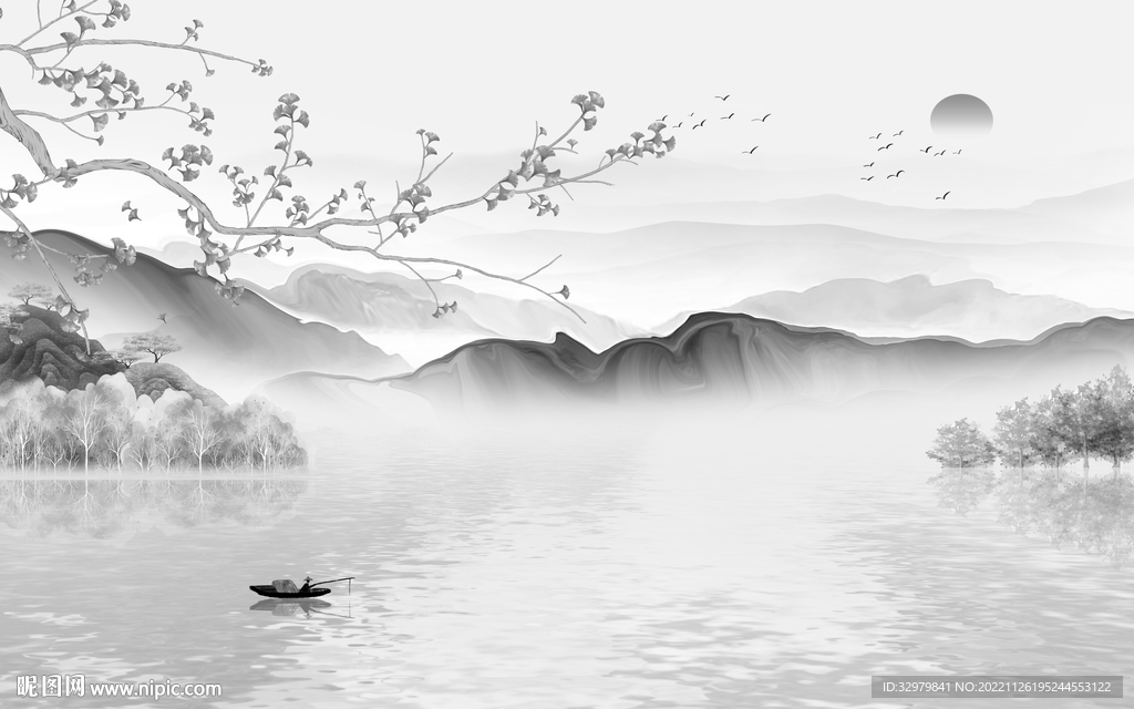 人气 新款最新山水 Tif分层