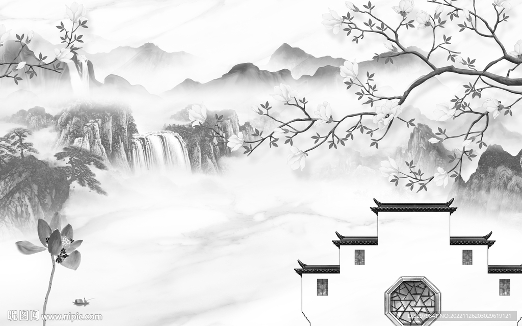 最 新款沙发山水 Tif分层