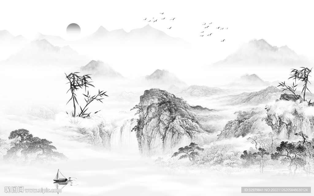 简约 新款沙发山水 Tif分层