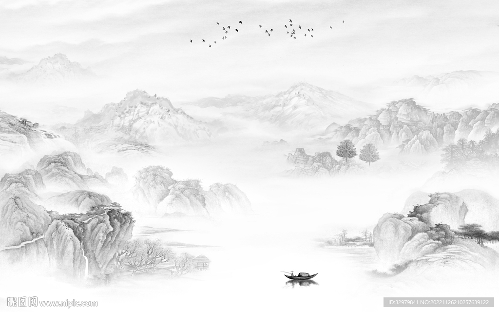 高清 新款沙发山水 Tif分层