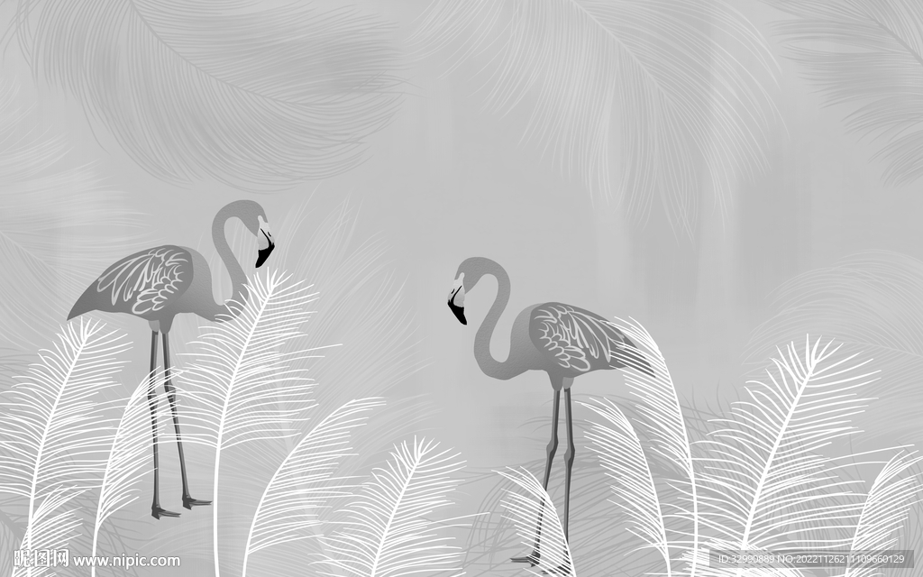 高清 灰色新装饰画 TIF分层