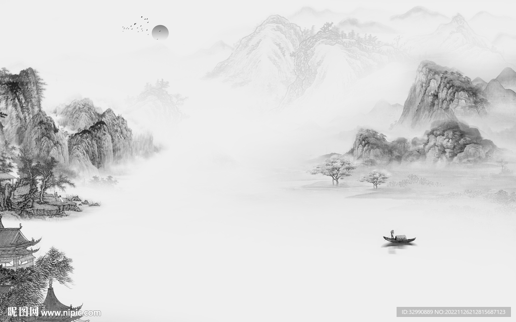 最新 高雅风景山水 tif分层