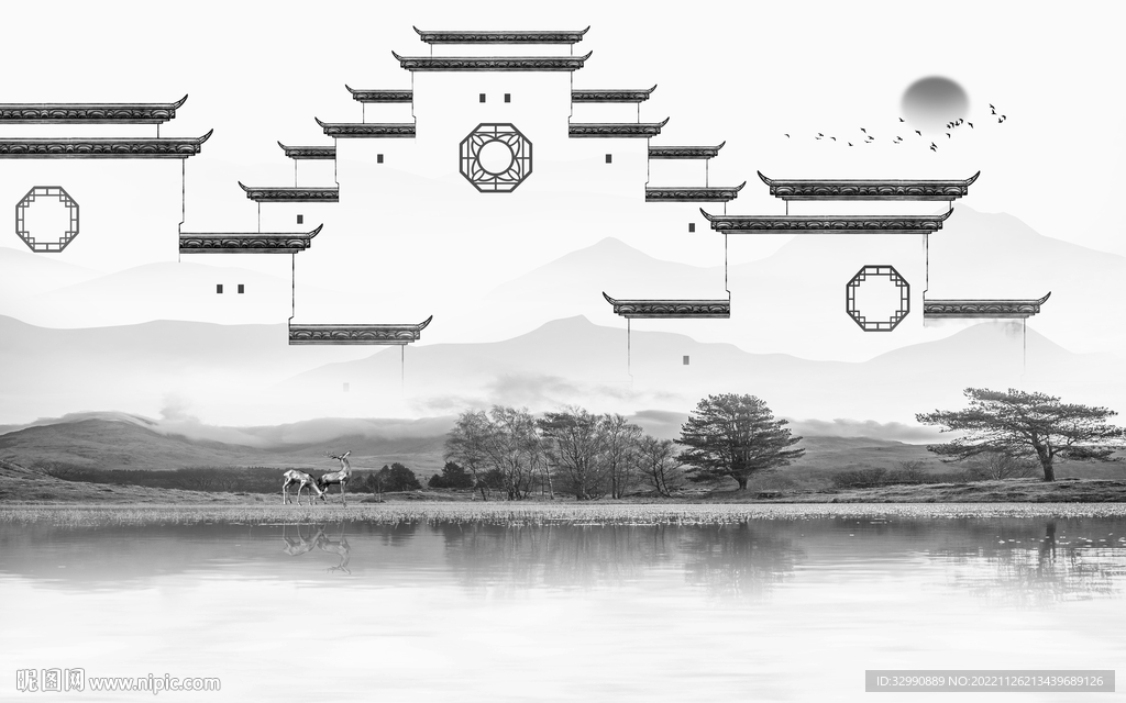 大气 高雅风景山水 tif分层