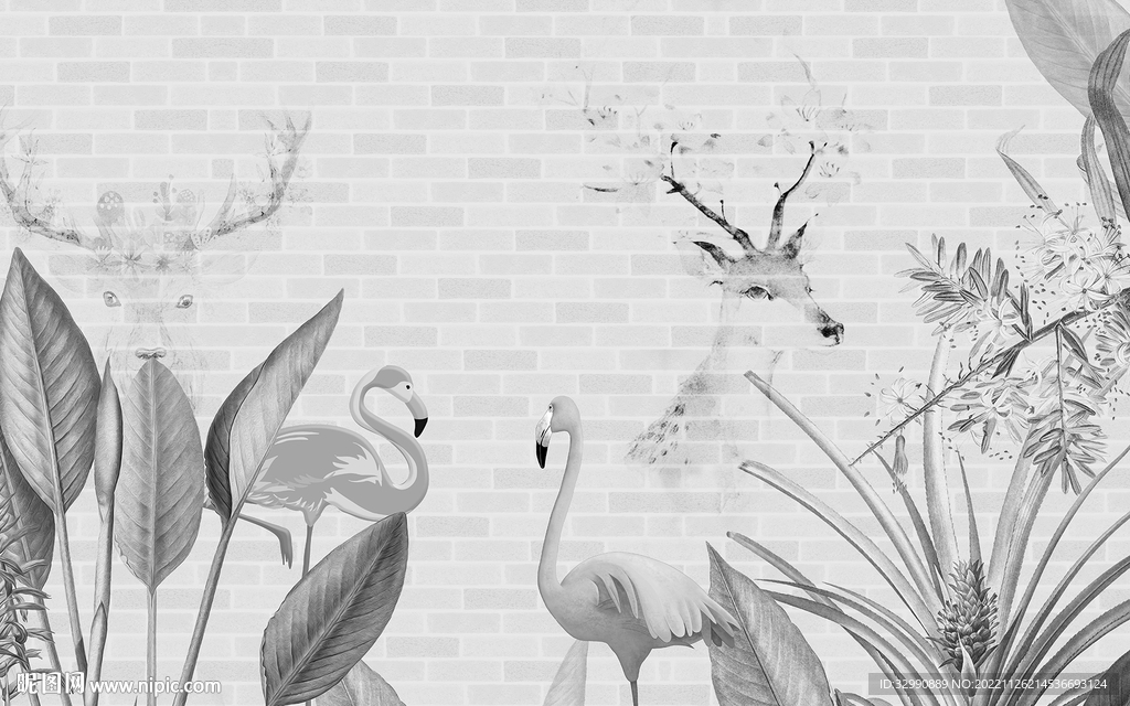 现代 灰色新装饰画 TIF分层