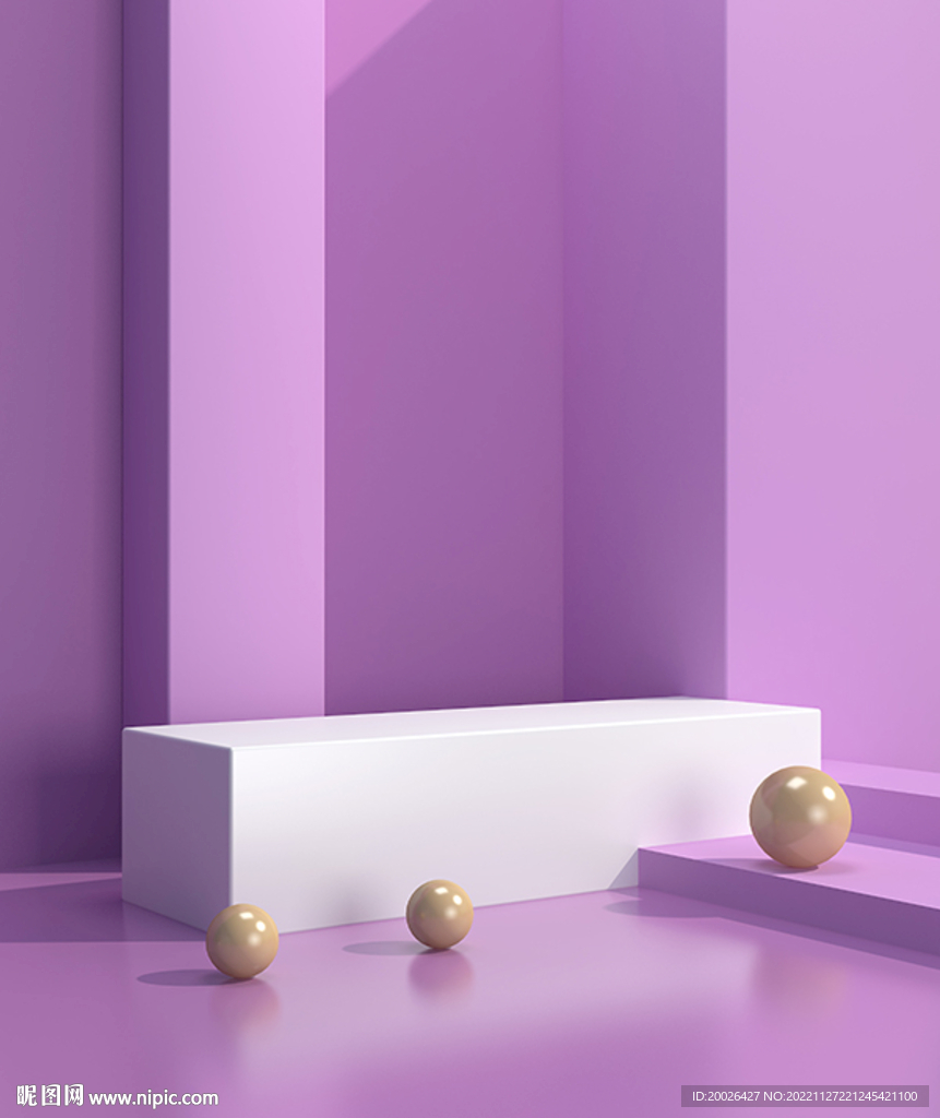 电商背景展台紫色