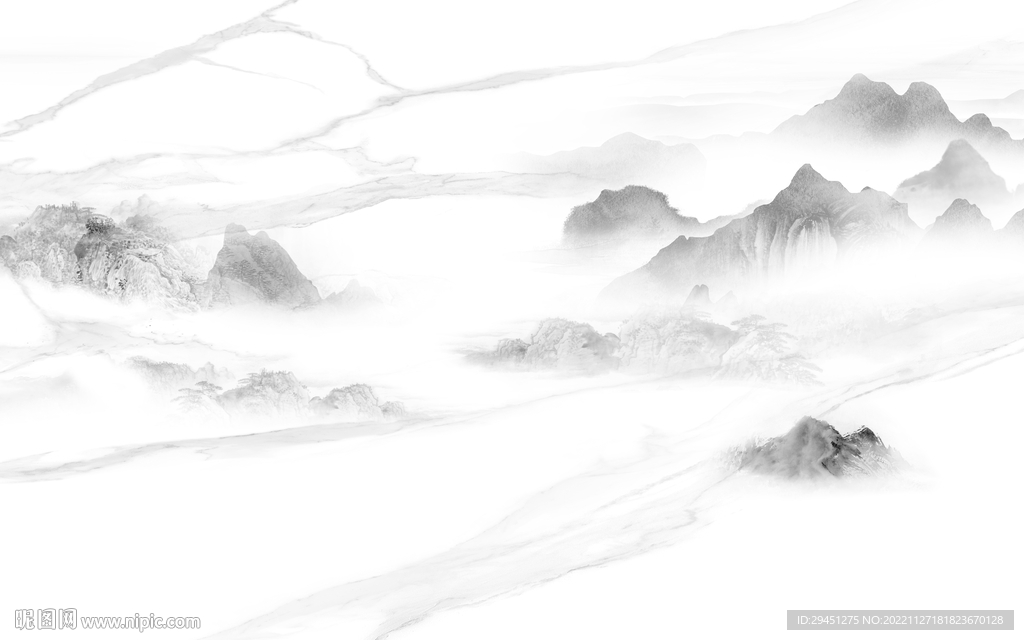 新款 灰色新山水画 TiF分层