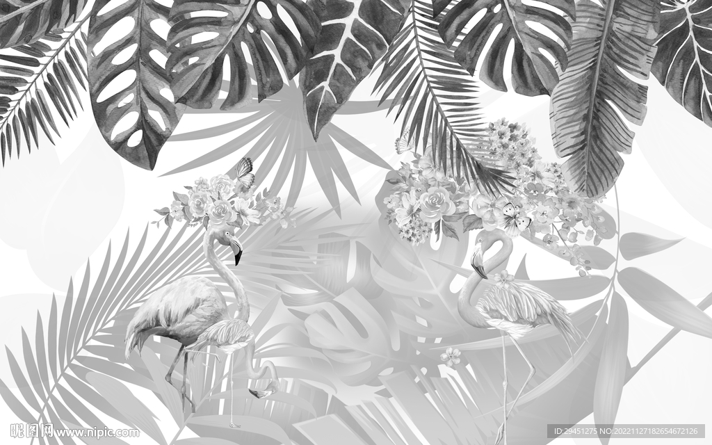 客厅 灰色新无框画 TIF分层