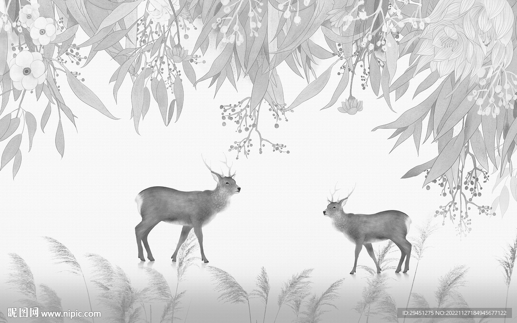 爆款 灰色新无框画 TIF分层