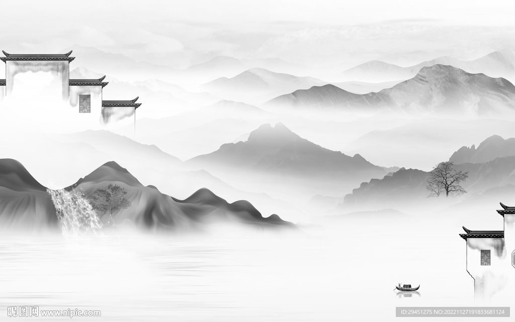 新品 最新款山水画 TiF分层