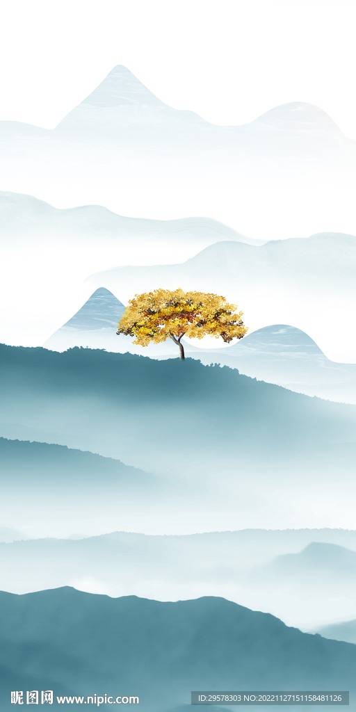 爆款 别墅山水玄关 TIf分层