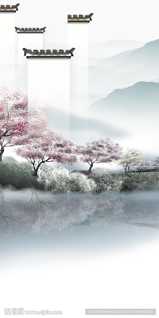 最新 山水高端玄关 TIf分层