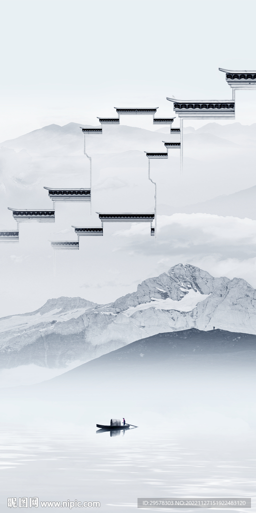 新品 山水高端玄关 TIf分层