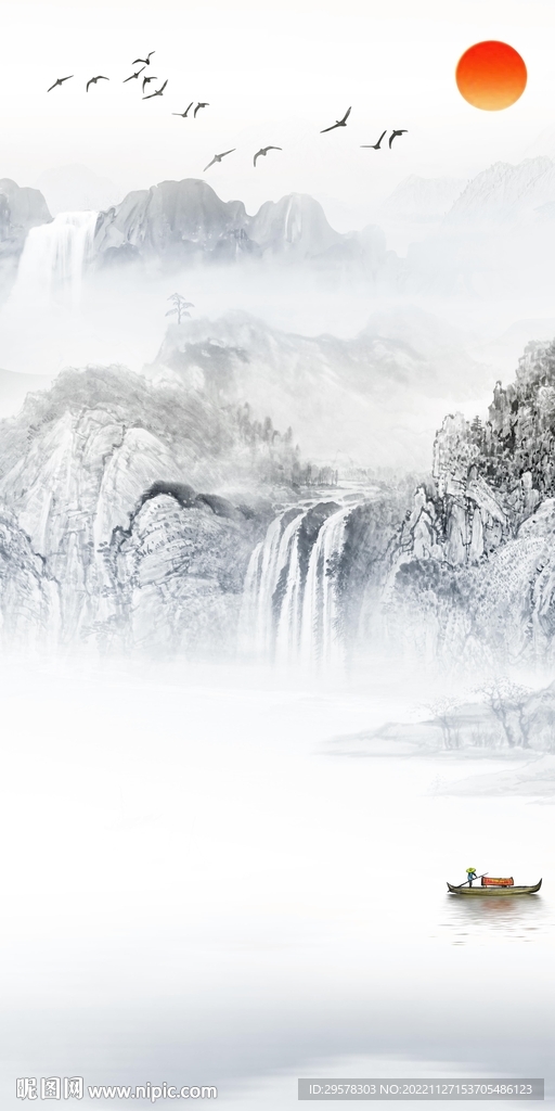 爆款 山水高端玄关 TIf分层