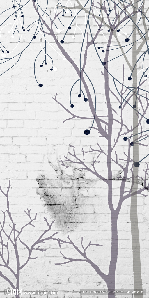 新款 北欧玄关挂画 TIF分层