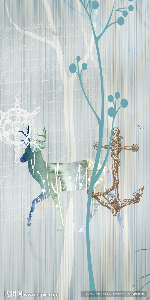 最新 北欧玄关挂画 TIF分层