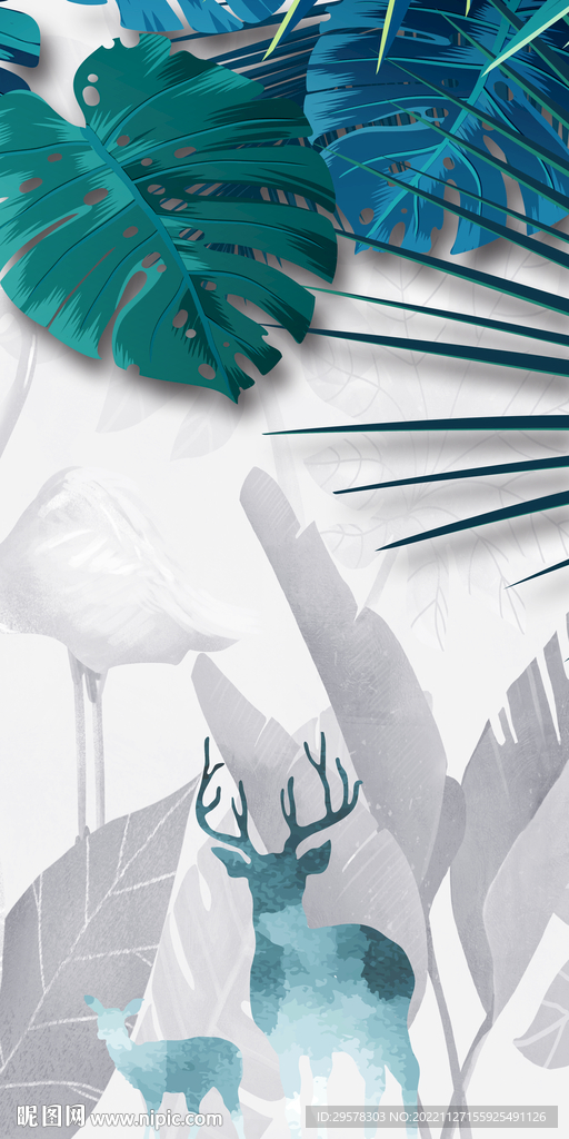 高端北欧玄关挂画 TIF分层 