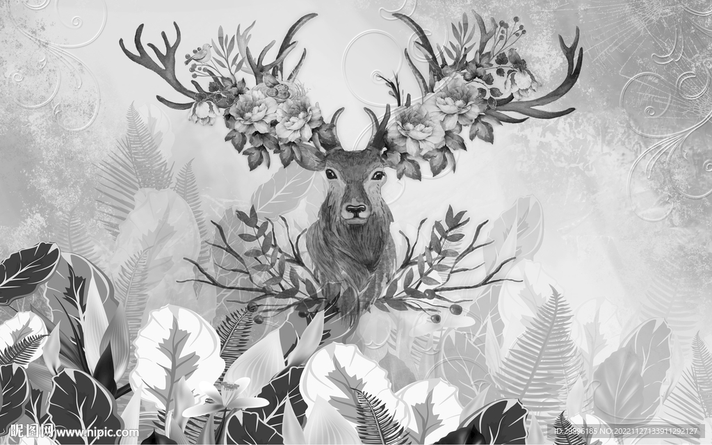 高档 现代新无框画 tif分层