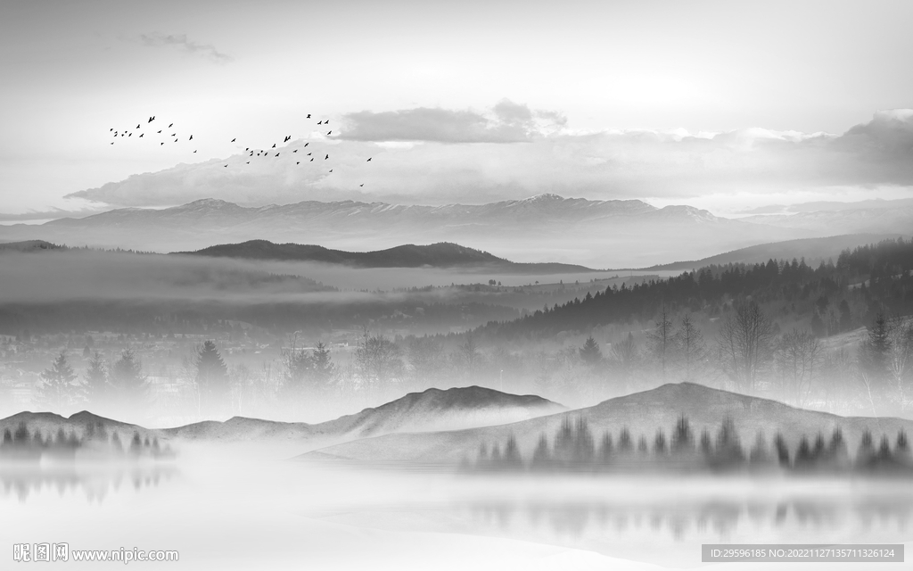 人气 意境新山水画 TiF分层