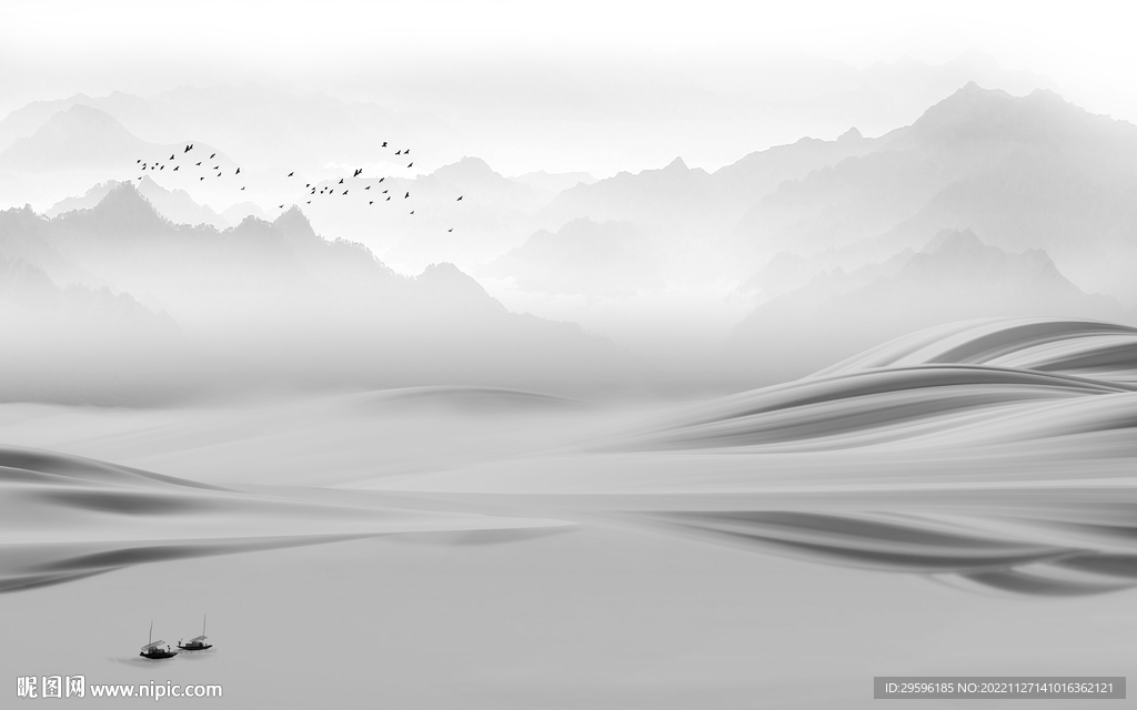 沙发 新款中式山水 TIF分层