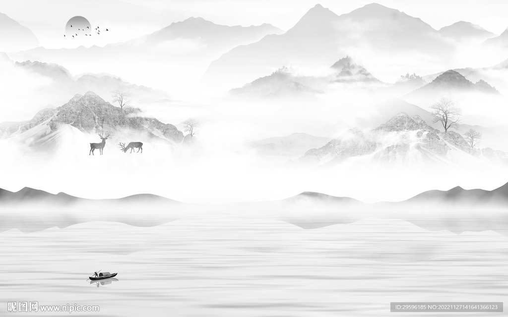 人气 最新款山水画 TiF分层