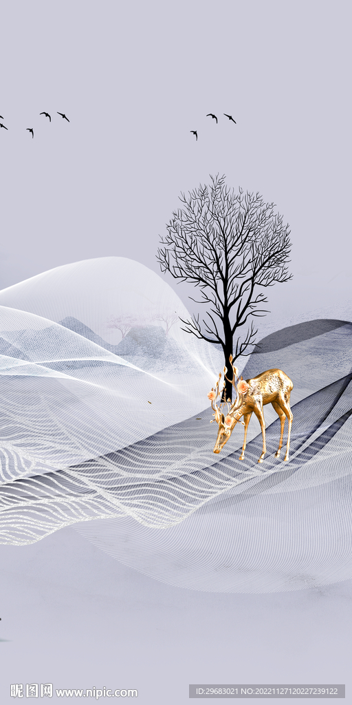 高档 玄关新款山水 tIf分层