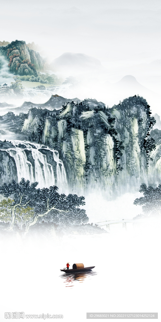 大气 风景玄关山水 tIf分层