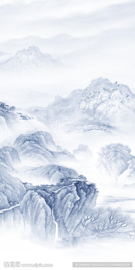 人气 通道玄关山水 TIF分层