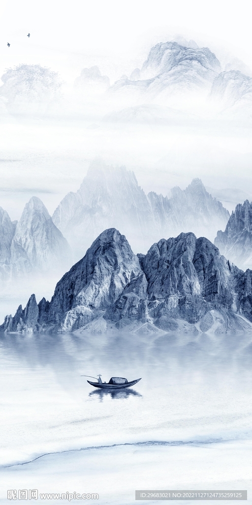 大气 通道玄关山水 TIF分层