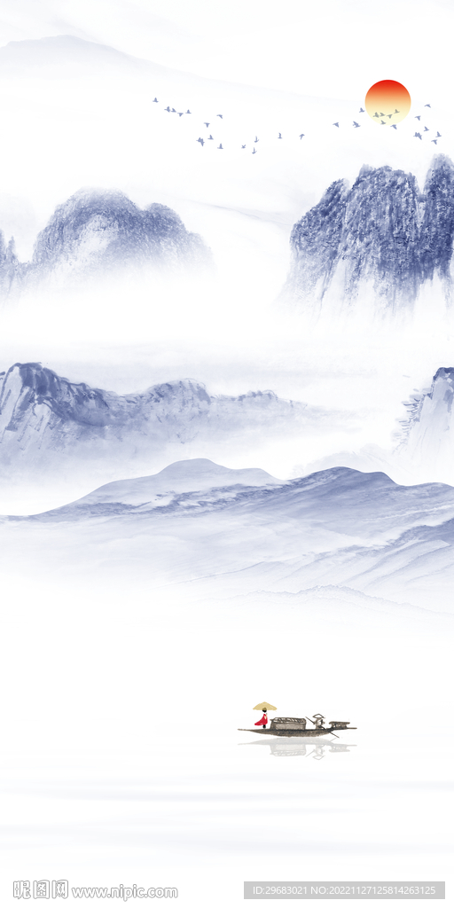 爆款 新品玄关山水 TIf分层