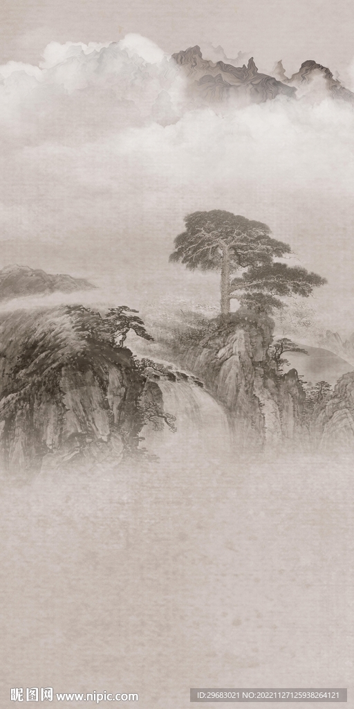 别墅 通道玄关山水 TIF分层