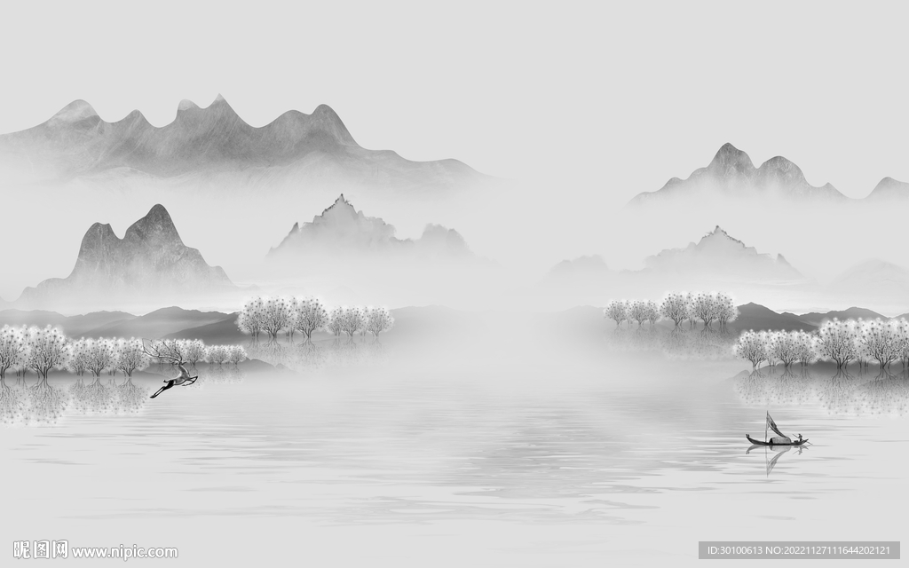 新款 高端灰色山水 tiF分层